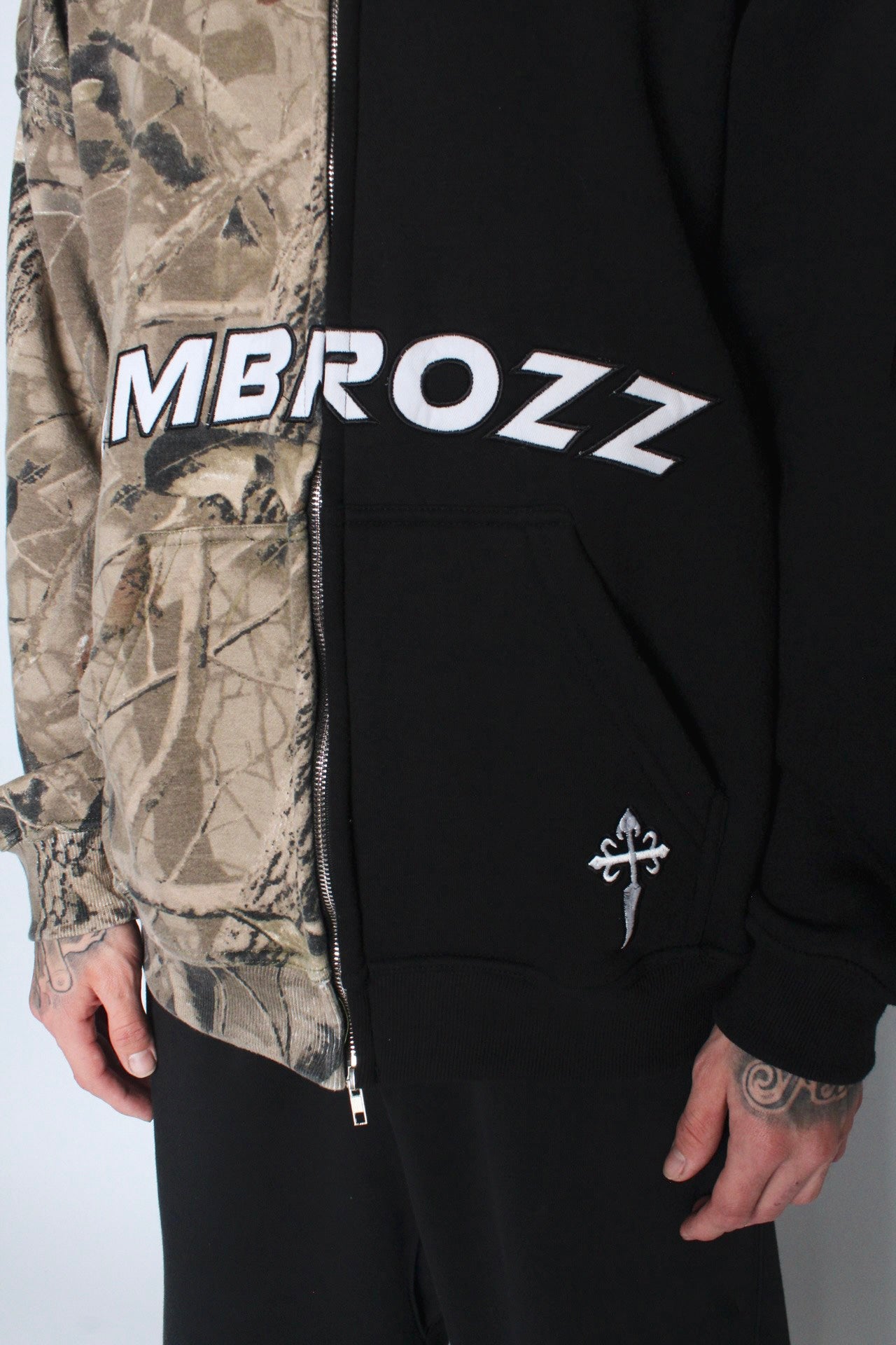 AMBROZZ Half Black Half Camo